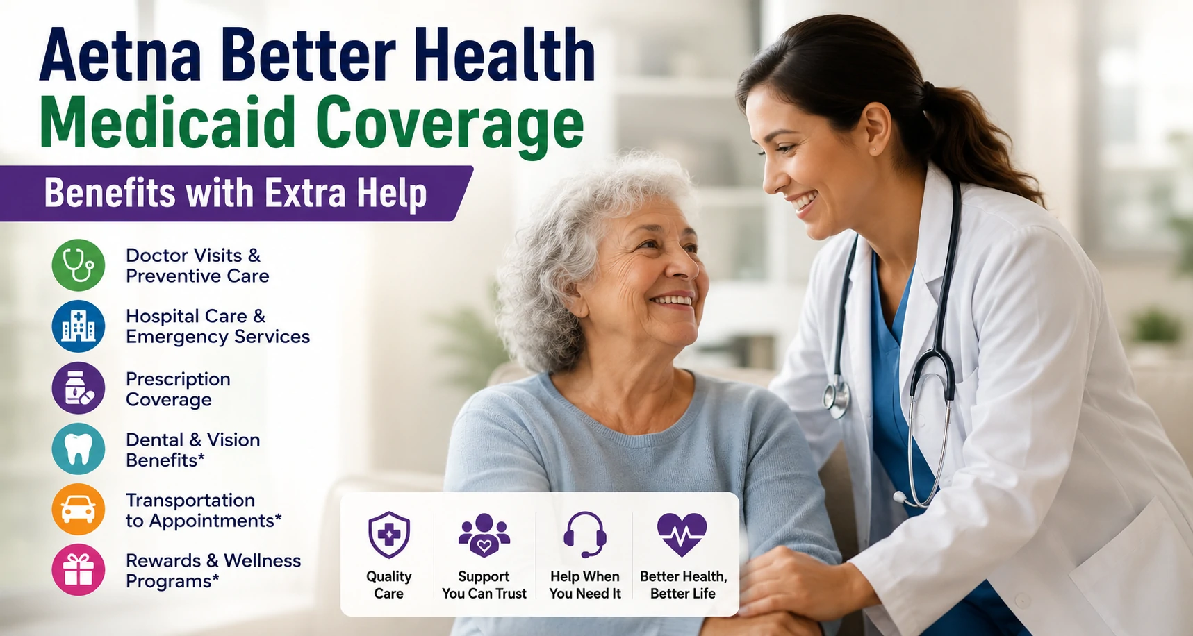 Aetna Better Health Medicaid Coverage Benefits with Extra Help