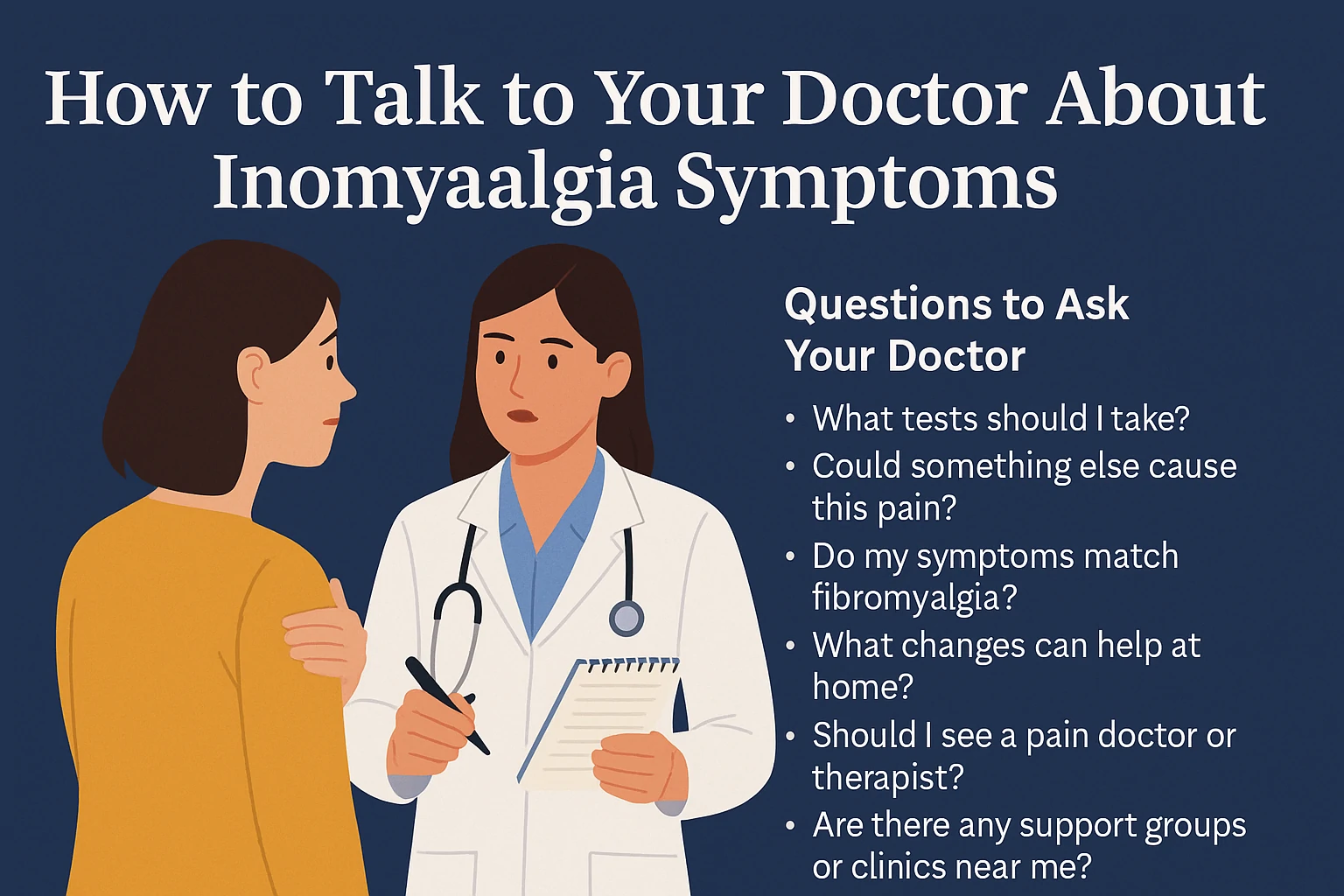 How to Talk to Your Doctor About Inomyalgia Symptoms