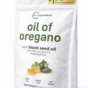 Micro Ingredients Oil of Oregano Softgels with Black Seed Oil (300 Count)