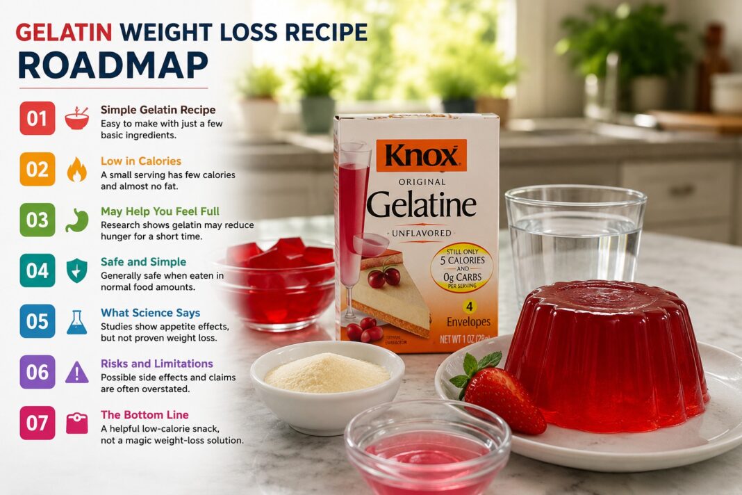 Gelatin Weight Loss Recipe Recipe Benefits Risks and What Science Says Gelatin weight loss recipe with unflavored gelatin, red gelatin dessert, water, and key nutrition and science points.